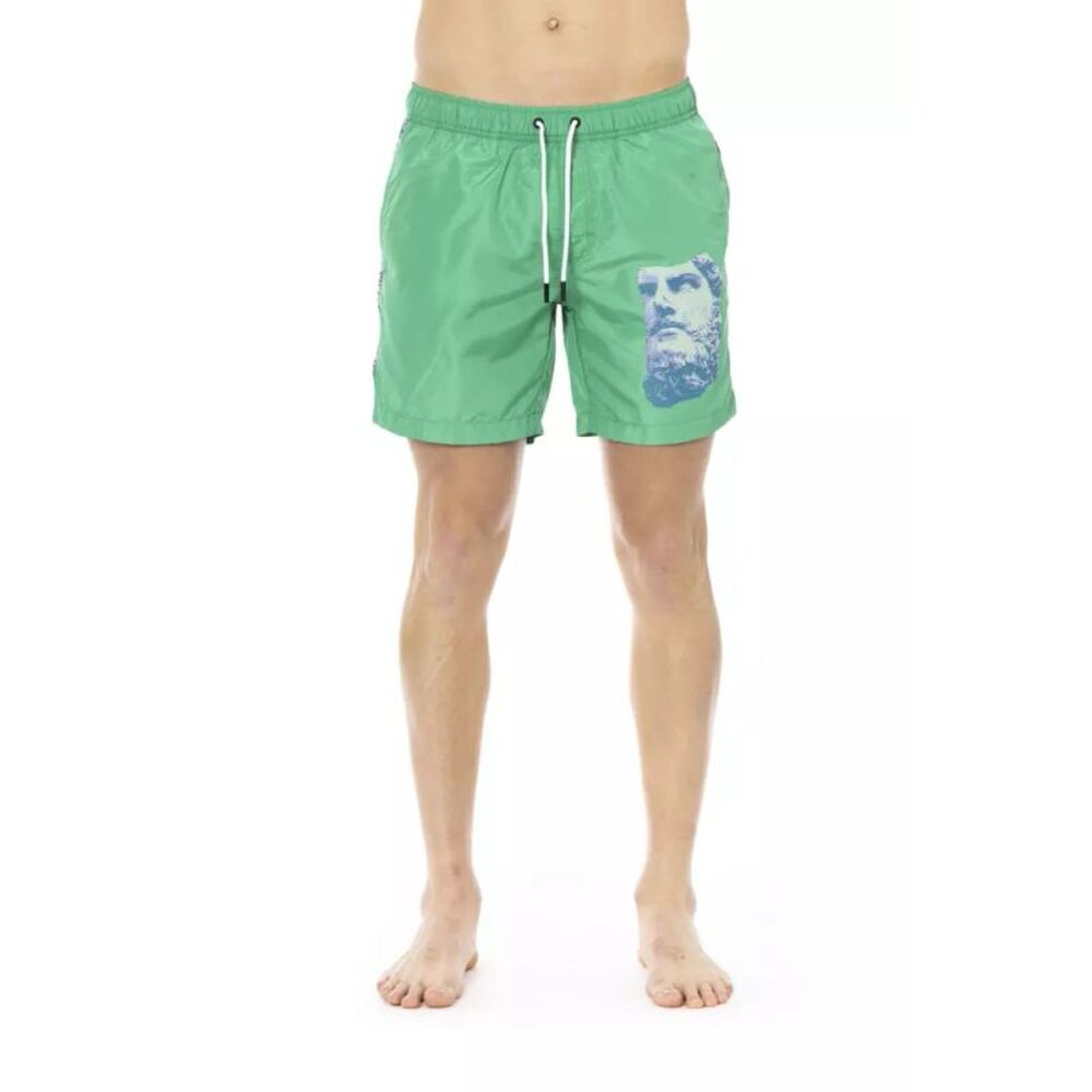 Bikkembergs Green Polyester Men Swim Men's Short